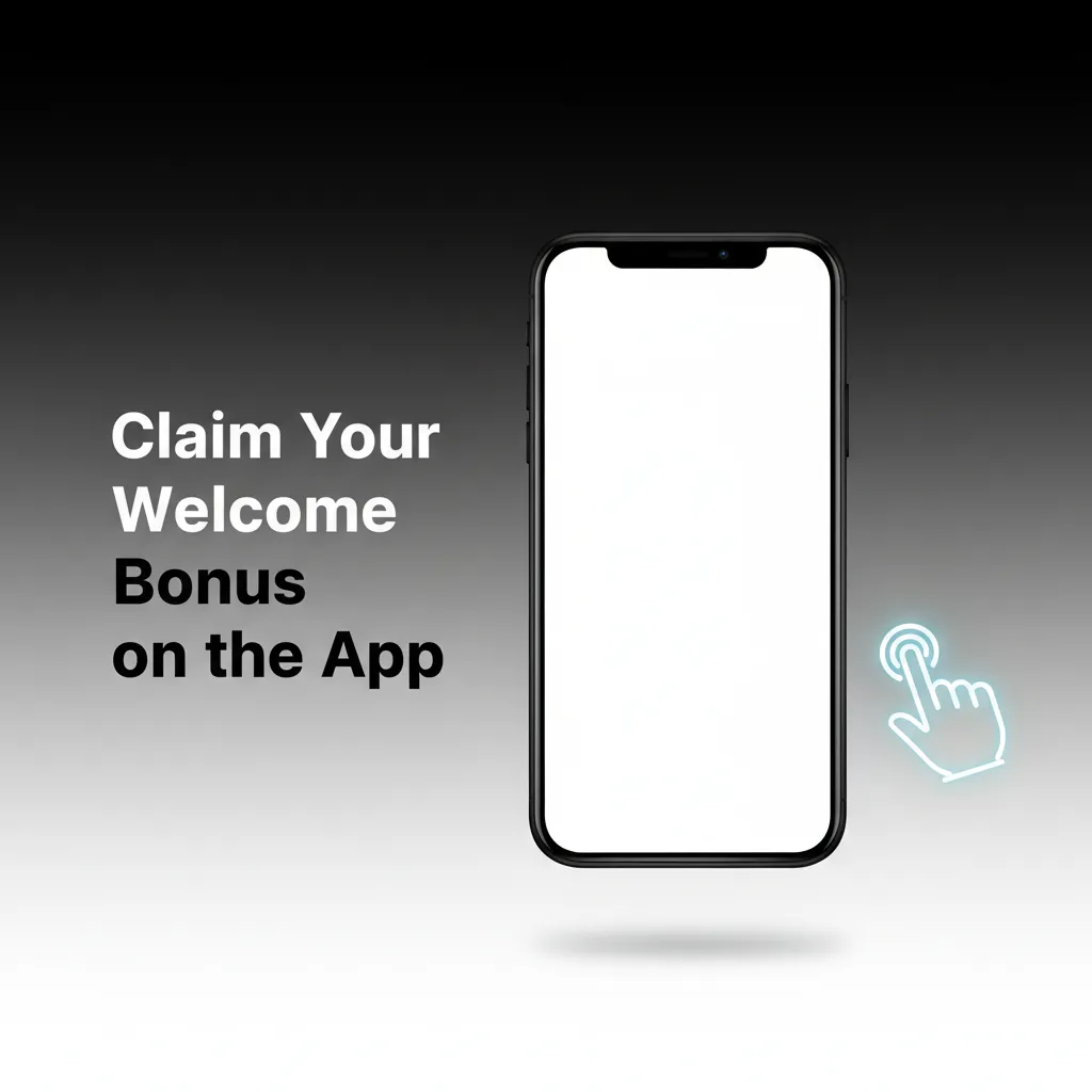 Phone screen showing WinWin app with steps to claim welcome bonus: install, sign in, pick Promotions, deposit via M-Pesa.