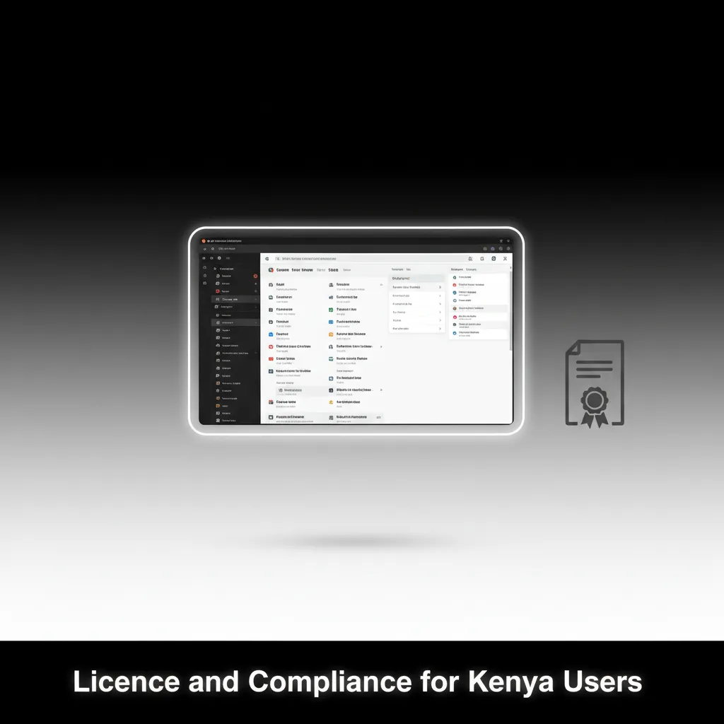 Licence and Compliance for Kenya: international remote gaming licence; footer/T&Cs list details; responsible play, age checks