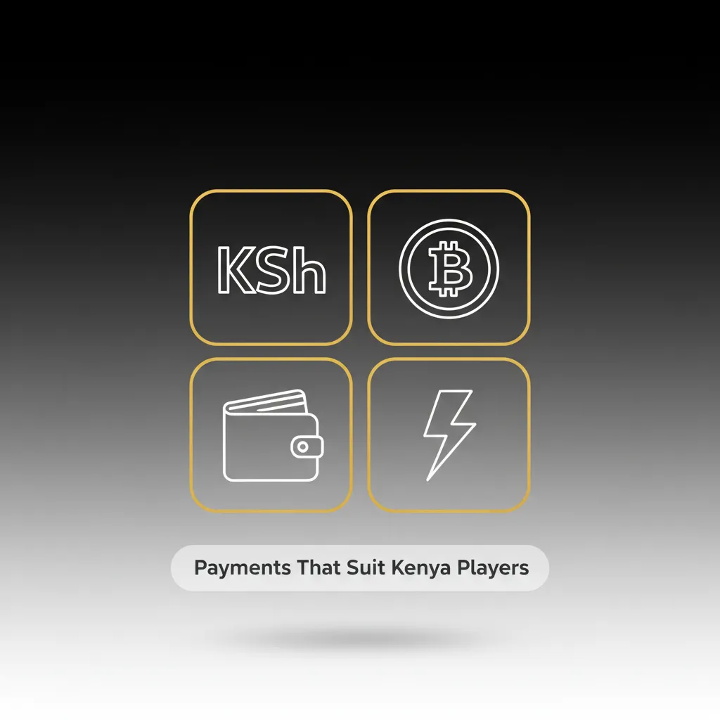 Secure KES deposits and withdrawals for Kenyan players: M-Pesa, Visa, MasterCard, Skrill, Neteller, Bitcoin, Ethereum, USDT.