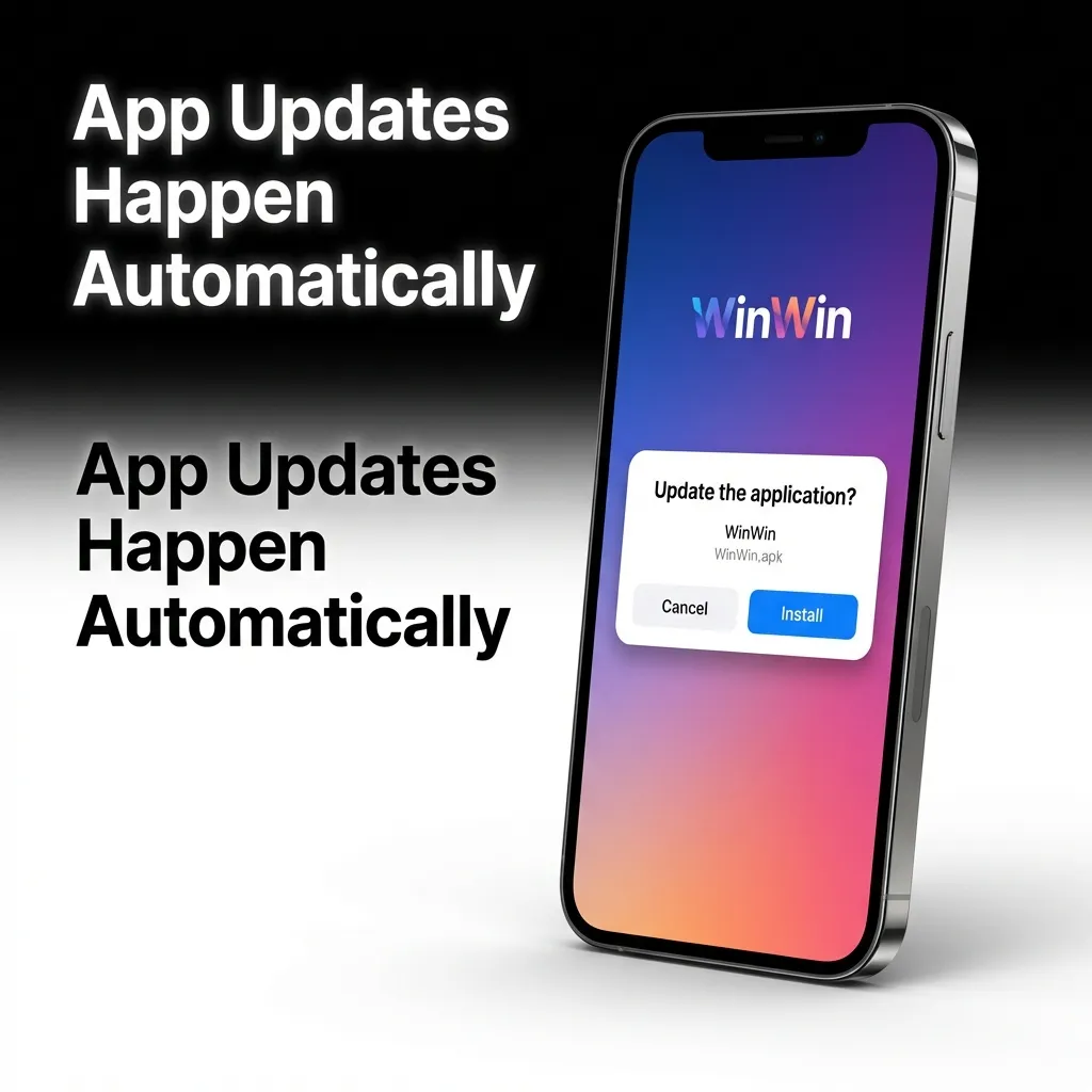 PWA app auto-updates; no APK or store installs; WinWin betting and casino features always current.