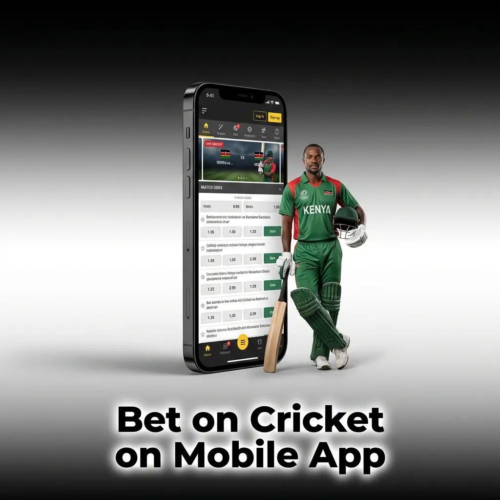 Smartphone displaying WinWin cricket betting app with pre‑match/live markets, cash out, ball‑by‑ball stats, and KES bets.