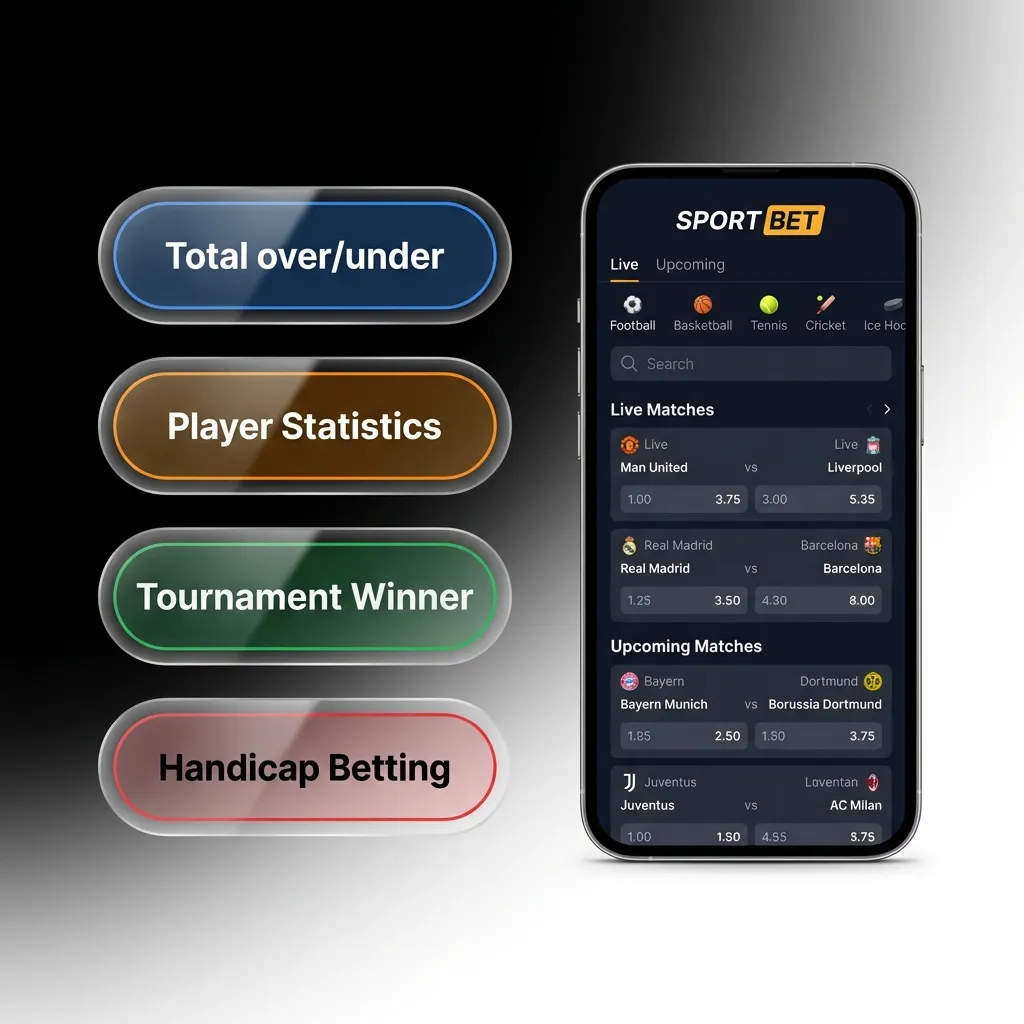 List of bet types: Single, Accumulator, System, Handicap, Over/Under, Both Teams to Score; choose strategy and risk.