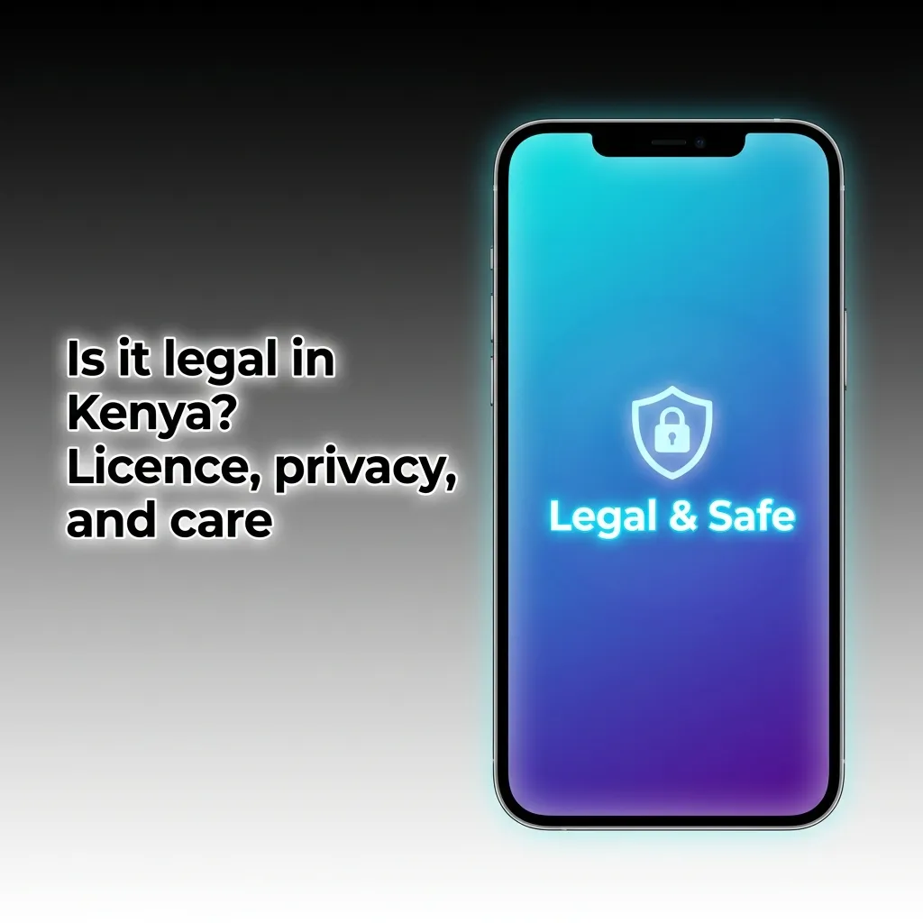Kenya betting licence by BCLB, strict privacy policy, responsible gaming tools, and owner details in the Legal section.