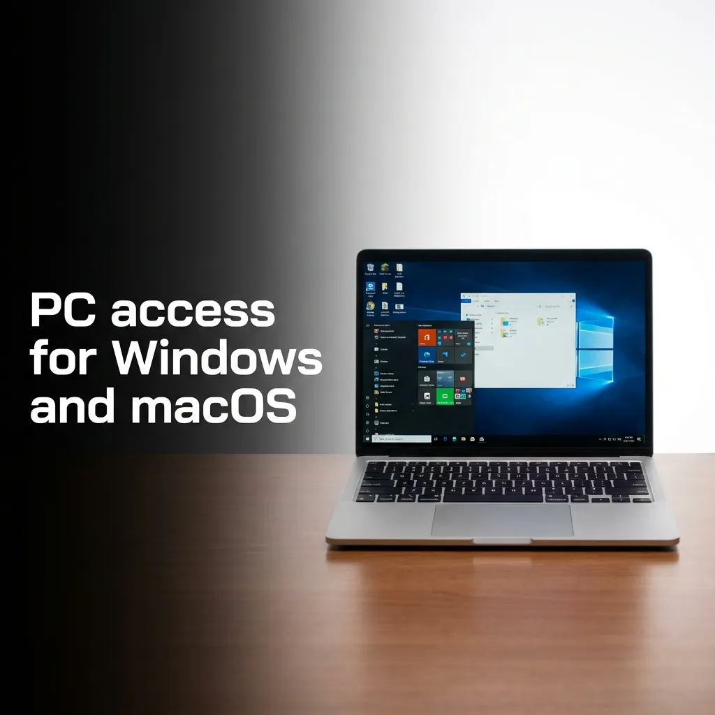 Windows and macOS PC access: bet on the website via Chrome, Edge, Safari, or Firefox; no desktop client needed.