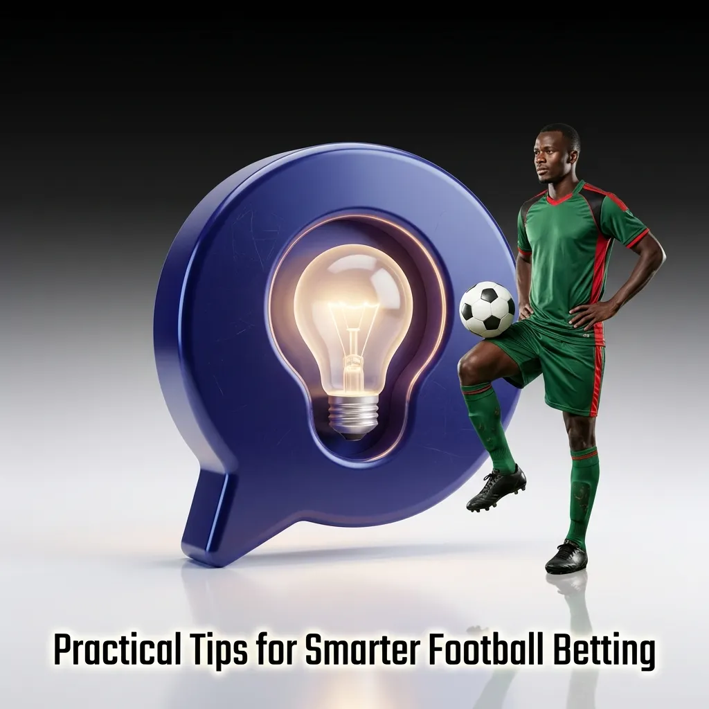 Infographic on smarter football betting: study form, check team news, manage bankroll, time markets, track records.