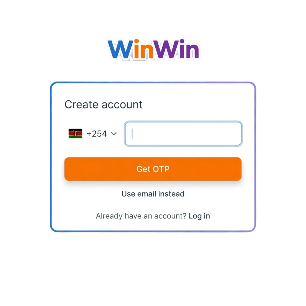 WinWin Kenya banner: Register, Sign In, Verify for casino & sportsbook; 200% welcome bonus + 150 free spins.