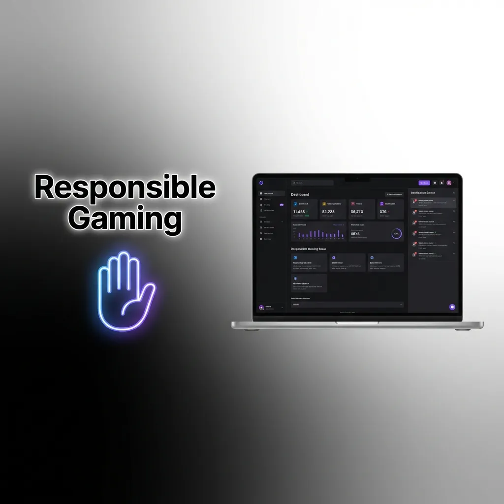 Responsible gaming tips infographic: set deposit, loss, and session limits; take breaks; budget; seek help.