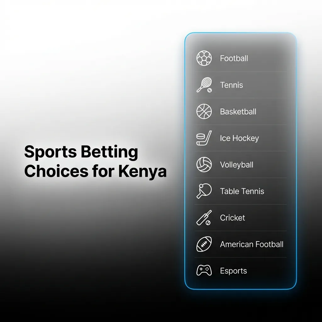 Kenya sports betting: pre-match and live markets for football, basketball, rugby, cricket, and tennis.