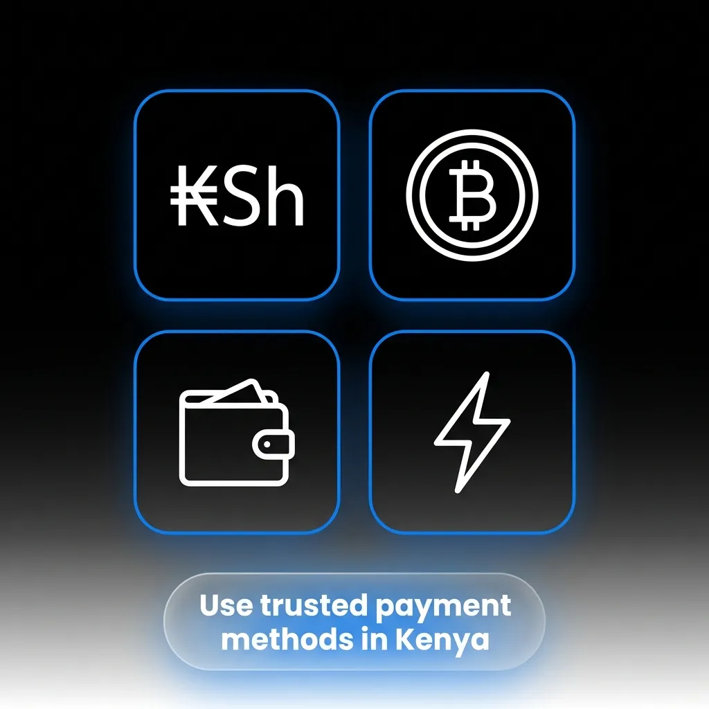 Secure Kenya payments: M-Pesa, Visa, MasterCard, Skrill, Neteller, Bitcoin, Ethereum, USDT; fast KES, prompt payouts.