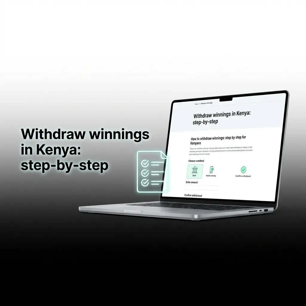 Withdraw winnings in Kenya steps: My Account > Withdraw; pick method; enter amount and details; pass security; track status.